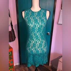 3/$12 Turquoise Boho Lace Dress/ Bikini Cover